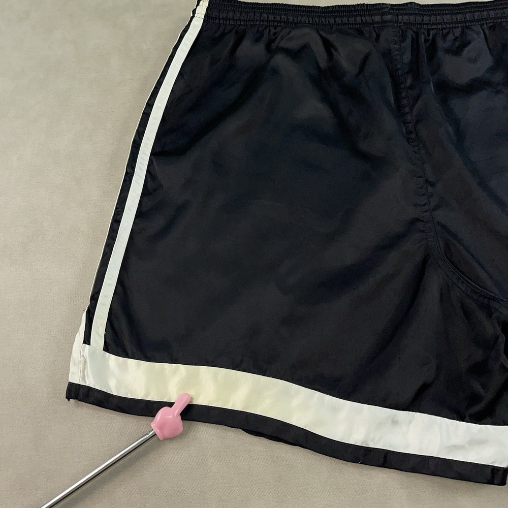 Vintage Adidas Nylon Shorts 80s M Sprinter Shiny Satin Retro Glanz Vigo Soccer - Picture 15 of 16